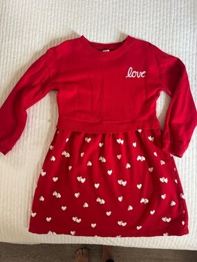 Carter's Red 'Love' Heart Print Pullover Dress